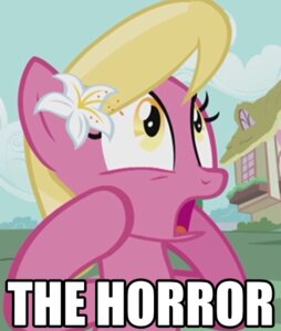 Rating: Safe Score: 0 Tags: accessory e621 earth_pony english_text equid equine female feral flower flower_in_hair friendship_is_magic grandfathered_content hair hair_accessory hasbro horse image_macro impact_(font) lily_(mlp) mammal meme my_little_pony plant pony reaction_image solo text the_horror unknown_artist User: bunchy7s Rating: Safe Score: 0 Tags: accessory e621 earth_pony english_text equid equine female feral flower flower_in_hair friendship_is_magic grandfathered_content hair hair_accessory hasbro horse image_macro impact_(font) lily_(mlp) mammal meme my_little_pony plant pony reaction_image solo text the_horror unknown_artist User: bunchy7s