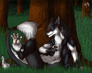 Rating: Safe Score: 0 Tags: 5:4 anthro arthropod arthropod_webbing blattodean cockroach dantalian_letrou detailed_background digital_media_(artwork) e621 feet feral forest full-length_portrait grass group happy hindpaw in_hand insect male mammal nature outside paws plant portrait sergal smile solo_focus spider_web tail tree wood User: bunchy7s
