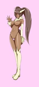 Rating: Questionable Score: 0 Tags: animal_ears animal_tail breasts dark-skinned_female dark_skin emukon female female_only fur large_breasts lopunny moemon panties personification pink_background pink_thong pokemon pokemon_(species) pokemon_dppt rule34 smile solo tail thong tied_hair topless twintails underwear waving User: bunchy7s