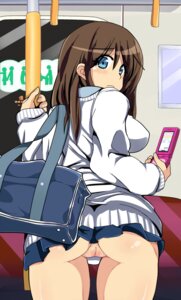 Rating: Explicit Score: 0 Tags: blue_eyes brown_hair censored comord female looking_back miniskirt no_panties original phone pleated_skirt pussy rule34 skirt solo train train_interior uncensored User: bunchy7s