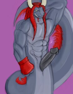 Rating: Explicit Score: 0 Tags: abs animal_genitalia anthro apode baddemona biceps biped black_penis clothing colored_sketch countershade_tail countershade_torso countershading deviousnaga digital_media_(artwork) draconcopode dreadlocks e621 erection fingerless_gloves front_view full-length_portrait fur genital_slit genitals gloves grey_body grey_countershading hair hand_behind_head handwear horn legless male muscular muscular_anthro muscular_male naga nude pecs penis portrait presenting purple_background red_clothing red_hair red_handwear reptile scales scalie serpentine simple_background sketch snake solo standing tail User: bunchy7s