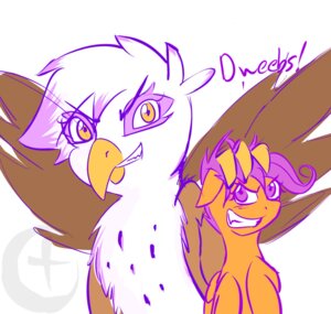 Rating: Safe Score: 0 Tags: 2012 argoth avian beak digital_media_(artwork) duo e621 english_text equid equine feathered_wings feathers female feral friendship_is_magic gilda_(mlp) gryphon hair hasbro hi_res mammal my_little_pony mythological_avian mythological_creature mythological_equine mythology pegasus purple_eyes purple_hair scootaloo_(mlp) simple_background smile smug text white_background wings yellow_eyes young young_feral User: bunchy7s Rating: Safe Score: 0 Tags: 2012 argoth avian beak digital_media_(artwork) duo e621 english_text equid equine feathered_wings feathers female feral friendship_is_magic gilda_(mlp) gryphon hair hasbro hi_res mammal my_little_pony mythological_avian mythological_creature mythological_equine mythology pegasus purple_eyes purple_hair scootaloo_(mlp) simple_background smile smug text white_background wings yellow_eyes young young_feral User: bunchy7s