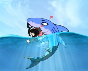 Rating: Explicit Score: 0 Tags: anus aquatic blush clothed clothing duo e621 feet_first female feral fish genitals heart_symbol human male mammal sea shark slushy ula_(slushy) vore vulva water User: bunchy7s