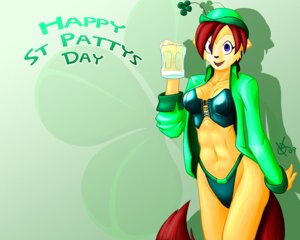 Rating: Safe Score: 0 Tags: 2007 5:4 alcohol anthro beer beverage breasts canid canine clothed clothing clover_(plant) clover_leaf corset e621 female food four_leaf_clover fox hair holidays kenfoxx leaf lingerie mammal panties plant purple_eyes red_hair skimpy solo sonique st._patrick's_day tail topwear underwear User: bunchy7s