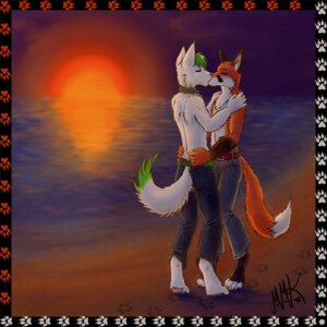 Rating: Questionable Score: 0 Tags: 2010 anthro beach border canid canine chest_tuft claws clothed clothing collar detailed_background digitigrade duo e621 eyes_closed footprint fox fur green_hair hair kissing male male/male mammal neotheta outside pawprint paws romantic romantic_ambiance romantic_couple sea seaside sky sunset tail topless tuft water white_body white_fur User: bunchy7s Rating: Questionable Score: 0 Tags: 2010 anthro beach border canid canine chest_tuft claws clothed clothing collar detailed_background digitigrade duo e621 eyes_closed footprint fox fur green_hair hair kissing male male/male mammal neotheta outside pawprint paws romantic romantic_ambiance romantic_couple sea seaside sky sunset tail topless tuft water white_body white_fur User: bunchy7s