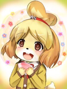 Rating: Safe Score: 0 Tags: 2013 accessory animal_crossing anthro black_nose blonde_hair canid canine canis clothed clothed_anthro clothed_female clothing daww digital_media_(artwork) domestic_dog e621 female female_anthro fur hair hair_accessory happy hi_res isabelle_(animal_crossing) mammal mogu_(pixiv) nintendo open_mouth open_smile shih_tzu short_hair smile solo toy_dog uniform white_body white_fur yellow_body yellow_fur User: bunchy7s