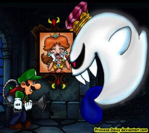 Rating: Safe Score: 0 Tags: 2013 blue_eyes blue_tongue boo_(mario) castle cleaning_tool clothing crown digital_media_(artwork) e621 facial_hair female footwear ghost gloves group hair handwear hat headgear headwear human king king_boo luigi luigi's_mansion male mammal mario_bros mustache nintendo not_furry portrait_(object) princesa-daisy princess princess_daisy red_eyes royalty short_hair side_view spirit teeth tongue vacuum_cleaner wall_art User: bunchy7s