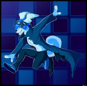 Rating: Safe Score: 0 Tags: anthro biped blue_body blue_eyes blue_fur blue_hair blue_theme bottomwear canid canine clothing coat cool_colors e621 eyewear feathered_wings feathers fur goggles hair hean jumping male mammal pants shownomercy solo tail topwear wings User: bunchy7s