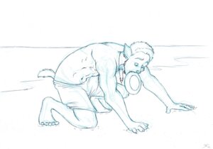 Rating: Safe Score: 0 Tags: 2012 abs all_fours beach bottomwear canid canine clothed clothing e621 frisbee frisbee_in_mouth fur human jewelry male mammal monochrome necklace outside pants sabretoothed_ermine seaside sketch solo species_transformation tail topless transformation User: bunchy7s