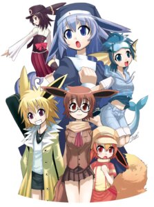 Rating: Safe Score: 0 Tags: alternate_species animal_humanoid blue_eyes breasts brown_eyes clothing costume e621 eevee eeveelution espeon eyewear female flareon generation_1_pokemon generation_2_pokemon glasses group hair hat headgear headwear humanoid humanoidized jolteon mammal moemon_(artist) nintendo pokemon pokemon_(species) red_eyes scarf smile tail umbreon vaporeon User: bunchy7s