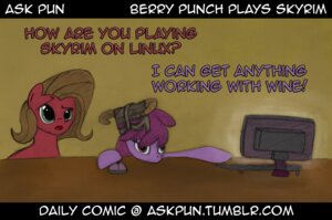 Rating: Safe Score: 0 Tags: ask_pun berry_punch_(mlp) bethesda_game_studios brown_hair computer computer_keyboard computer_mouse crossover duo e621 earth_pony electronics english_text equid equine fan_character female feral friendship_is_magic fur green_eyes hair hasbro horse humor joke linux mammal mask microsoft my_little_pony pony pun pun_pony purple_body purple_eyes purple_fur purple_hair question_mark red_body red_fur skyrim text the_elder_scrolls tumblr unknown_artist User: bunchy7s Rating: Safe Score: 0 Tags: ask_pun berry_punch_(mlp) bethesda_game_studios brown_hair computer computer_keyboard computer_mouse crossover duo e621 earth_pony electronics english_text equid equine fan_character female feral friendship_is_magic fur green_eyes hair hasbro horse humor joke linux mammal mask microsoft my_little_pony pony pun pun_pony purple_body purple_eyes purple_fur purple_hair question_mark red_body red_fur skyrim text the_elder_scrolls tumblr unknown_artist User: bunchy7s
