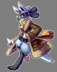 Rating: Safe Score: 0 Tags: alpha_channel anthro blue_body blue_fur canid canine clothing coat digital_media_(artwork) e621 eyewear fur generation_4_pokemon glasses haychel hi_res looking_at_viewer lucario male mammal nintendo outline pokemon pokemon_(species) red_eyes simple_background solo tail topwear transparent_background User: bunchy7s