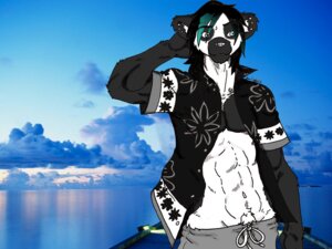 Rating: Safe Score: 0 Tags: 4:3 anthro athletic athletic_anthro athletic_male bear blue_eyes bottomwear chain claws clothing clothing_cord drawstring e621 giant_panda hair jamesthedoc long_hair male mammal mixed_media nipples outside pants photo_background photography_(artwork) pier pubes seaside solo tenkai_mitsuda_(samoyedsin) toony wallpaper User: bunchy7s