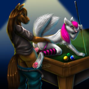 Rating: Explicit Score: 0 Tags: all_fours anthro anus billiard_table breasts canine cum doggy_style equine female from_behind fur furry hindpaw horse interspecies looking_back male multi_tail nude paws penetration penis pink_hair princess_rei pussy rule34 sex standing tail tails vaginal_penetration User: bunchy7s
