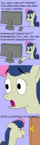 Rating: Safe Score: 0 Tags: absurd_res arrkhal bad_metadata bonbon_(mlp) comic computer computer_mouse digital_media_(artwork) door door_handle doorknob e621 earth_pony electronics english_text equid equine female feral friendship_is_magic hasbro hi_res horrified horse mammal missing_sample monitor my_little_pony pony pornography shower text User: bunchy7s