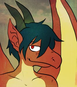 Rating: Safe Score: 0 Tags: anthro beak black_hair bust_portrait collarbone dragon e621 front_view hair half-closed_eyes horn humanoid_pointy_ears long_ears looking_aside looking_at_viewer low_res male membrane_(anatomy) membranous_wings mythological_creature mythological_scalie mythology narrowed_eyes nude orange_body orange_skin pointy_ears portrait pupils red_body red_eyes red_skin scalie short_hair side_eye silver_deathlight simple_background slit_pupils smile smiling_at_viewer smirk smirking_at_viewer solo unknown_artist wings yellow_body yellow_skin User: bunchy7s