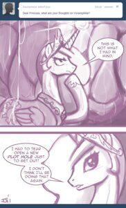 Rating: Questionable Score: 0 Tags: ask_blog ask_princess_molestia comic crown cutie_mark dialogue e621 english_text equid equine fan_character feathered_wings feathers female feral friendship_is_magic hasbro headgear horn john_joseco mammal monochrome my_little_pony mythological_creature mythological_equine mythology princess_celestia_(mlp) princess_molestia solo sun text tiara tumblr vore winged_unicorn wings User: bunchy7s