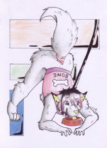 Rating: Questionable Score: 0 Tags: 2011 all_fours anthro bdsm bone bowl canid canine canis clothed clothing collar colored_pencil_(artwork) container crossdressing domestic_dog e621 femboy hi_res kaiaki_moonwolf_(i-ki) leash male mammal pet_bowl petplay pink_clothing roleplay solo tail tail_wraps traditional_media_(artwork) tsukinoookami wolf wraps User: bunchy7s
