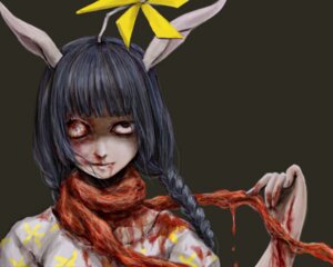 Rating: Questionable Score: 0 Tags: 5:4 accessory animal_humanoid bemani blood blood_on_clothing blood_on_face blood_on_hand blue_hair bodily_fluids braided_hair brown_background bust_portrait clothed clothing dripping e621 eye_roll female flower front_view gore guts hair hair_accessory hime_cut holding_object humanoid konami lagomorph lagomorph_humanoid leporid_humanoid looking_at_viewer mammal mammal_humanoid mimi_(pop'n_music) organs pale_skin pinwheel plant pop'n_music portrait rabbit_humanoid raised_arm red_eyes ringe scarf simple_background smile solo User: bunchy7s