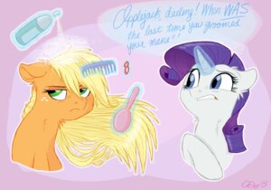 Rating: Safe Score: 0 Tags: 2013 accessory annoyed applejack_(mlp) blonde_hair blue_eyes brush brushing brushing_hair comb_(brush) dialogue duo e621 earth_pony english_text equid equine eyeshadow female feral friendship_is_magic fur glowing graystripe64 green_eyes hair hair_accessory hairband hairbrush hairspray hasbro hi_res horn horse levitation magic makeup mammal my_little_pony mythological_creature mythological_equine mythology personal_grooming pony purple_hair rarity_(mlp) social_grooming sparkles styling_hair text unicorn white_body white_fur User: bunchy7s