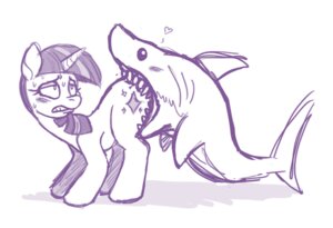 Rating: Questionable Score: 0 Tags: aquatic bite blush bodily_fluids butt_bite cool_colors cutie_mark duo e621 equid equine female feral fish friendship_is_magic fur hair hasbro heart_symbol horn long_hair mammal monochrome moophins my_little_pony mythological_creature mythological_equine mythology nom purple_hair quadruped shark short_hair sweat twilight_sparkle_(mlp) unicorn User: bunchy7s