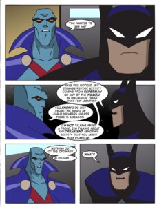 Rating: Questionable Score: 0 Tags: batman batman_(bruce_wayne) batman_(series) bruce_wayne comic dc dc_comics dcau justice_league justice_league_unlimited male martian_manhunter rule34 sharpie_(artist) User: bunchy7s