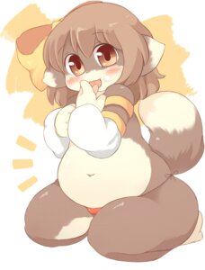 Rating: Questionable Score: 0 Tags: akitaka anthro belly blush brown_eyes brown_hair canid canine canis clothing domestic_dog e621 female hair mammal panties short_hair simple_background solo tail tongue underwear white_background User: bunchy7s