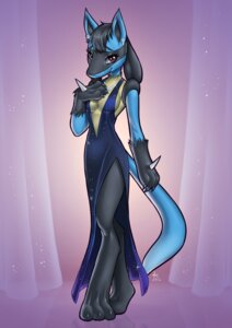 Rating: Safe Score: 0 Tags: 2012 3_toes adolescent alanscampos anthro anthrofied barefoot biped black_body black_fur black_hair blue_body blue_clothing blue_fur blue_skin breasts canid canine claws cleavage clothed clothing digitigrade dress e621 ear_piercing eyelashes feet female fur generation_4_pokemon hair hi_res hindpaw jewelry looking_at_viewer lucario mammal necklace nintendo paws piercing pokemon pokemon_(species) pokemorph red_eyes short_hair smile solo spikes standing tail toe_claws toes young young_anthro young_female User: bunchy7s