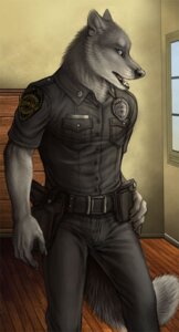 Rating: Safe Score: 0 Tags: 5_fingers anthro badge belt belt_pouch biped black_nose blue_eyes bottomwear canid canine canis claws clothed clothing day e621 fingers fluffy fluffy_tail front_view fully_clothed fur grey_body grey_fur gun hand_on_hip handgun holster inside looking_at_viewer male mammal officer open_mouth pants pistol police police_uniform ranged_weapon reis rukis sheathed_weapon shirt solo standing tail topwear uniform weapon window wolf User: bunchy7s Rating: Safe Score: 0 Tags: 5_fingers anthro badge belt belt_pouch biped black_nose blue_eyes bottomwear canid canine canis claws clothed clothing day e621 fingers fluffy fluffy_tail front_view fully_clothed fur grey_body grey_fur gun hand_on_hip handgun holster inside looking_at_viewer male mammal officer open_mouth pants pistol police police_uniform ranged_weapon reis rukis sheathed_weapon shirt solo standing tail topwear uniform weapon window wolf User: bunchy7s