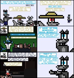 Rating: Questionable Score: 0 Tags: ageplay anthro clean_diaper clothed clothing comic dialogue diaper digital_media_(artwork) e621 english_text hate infantilism kyle_bridgett male pixel_(artwork) roleplay tail text ultimate_babyfur_webcomic unknown_artist wearing_diaper what User: bunchy7s