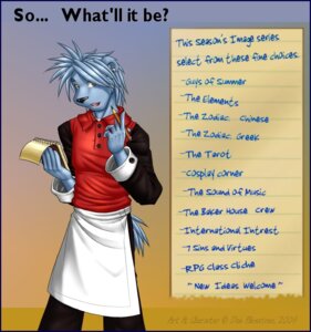 Rating: Safe Score: 0 Tags: 2006 5_fingers anthro apron arms_bent biped black_bottomwear black_clothing black_nose black_pants black_shirt black_text black_topwear blue_body blue_fur blue_hair blue_text border bottomwear brown_eyes clothed clothing dialogue e621 ear_piercing english_text fingers fully_clothed fur gradient_background hair holding_note_pad holding_object holding_pencil holding_writing_utensil humanoid_hands list looking_at_viewer male mammal multicolored_clothing multicolored_shirt multicolored_topwear notebook open_mouth pants pencil_(object) piercing porcupine question red_clothing red_shirt red_topwear rodent shirt simple_background snout solo standing stonecircle talking_to_viewer teeth text text_box topwear waiter white_apron white_clothing white_shirt white_topwear writing_utensil year User: bunchy7s Rating: Safe Score: 0 Tags: 2006 5_fingers anthro apron arms_bent biped black_bottomwear black_clothing black_nose black_pants black_shirt black_text black_topwear blue_body blue_fur blue_hair blue_text border bottomwear brown_eyes clothed clothing dialogue e621 ear_piercing english_text fingers fully_clothed fur gradient_background hair holding_note_pad holding_object holding_pencil holding_writing_utensil humanoid_hands list looking_at_viewer male mammal multicolored_clothing multicolored_shirt multicolored_topwear notebook open_mouth pants pencil_(object) piercing porcupine question red_clothing red_shirt red_topwear rodent shirt simple_background snout solo standing stonecircle talking_to_viewer teeth text text_box topwear waiter white_apron white_clothing white_shirt white_topwear writing_utensil year User: bunchy7s