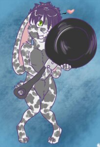 Rating: Safe Score: 0 Tags: accessory anthro blue_background cookware e621 frying_pan green_eyes hair hair_accessory hairband heart_symbol jazminbunni kitchen_utensils lagomorph leporid long_ears love male mammal messymutt multicolored_body purple_hair rabbit rainbow simple_background solo spots tools User: bunchy7s