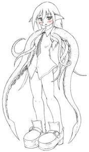 Rating: Explicit Score: 0 Tags: blush clothing e621 female footwear genitals humanoid looking_at_viewer platform_footwear platform_shoes shoes simple_background solo tentacle_creature tentacles unknown_artist vulva white_background User: bunchy7s