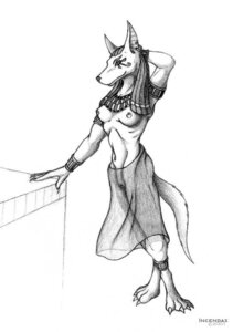 Rating: Explicit Score: 0 Tags: 2001 anthro anubian_jackal breasts canid canine canis e621 ear_piercing egyptian female incendax jackal mammal monochrome nipples piercing simple_background solo tail white_background User: bunchy7s