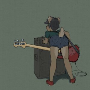 Rating: Questionable Score: 0 Tags: 1:1 amp bass_guitar bulge butt canid canine clothing clouded_(fa) e621 ear_piercing femboy footwear fur green_eyes guitar hi_res industrial_piercing looking_at_viewer looking_back looking_back_at_viewer male mammal musical_instrument piercing plucked_string_instrument presenting presenting_hindquarters rear_view scut_tail shoes short_tail solo string_instrument tail tan_body tan_fur User: bunchy7s