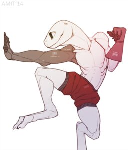 Rating: Safe Score: 0 Tags: 2014 4_fingers amit amputee anthro athletic barcode barefoot big_eyes biped bottomwear claws clothed clothing digitigrade disability e621 earhole eublepharid feet fingers gecko gloves green_eyes handwear leopard_gecko lizard long_neck male muscular muscular_anthro pants paws pecs pose prosthetic reptile scalie scrawny simple_background smile solo toe_claws topless white_background User: bunchy7s