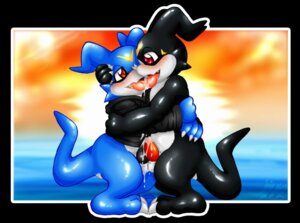 Rating: Explicit Score: 0 Tags: black_veemon color digimon interspecies male male_only multiple_males rule34 ryodramon side_view veemon yaoi User: bunchy7s
