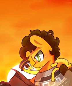 Rating: Safe Score: 0 Tags: 2014 5:6 boneless_(mlp) brown_hair brown_mane brown_poncho brown_tail cheese_sandwich_(mlp) chibi clothed clothed_feral clothed_male clothing colored curled_tail curly_mane cutie_mark digital_drawing_(artwork) digital_media_(artwork) duo e621 earth_pony english_description equid equine feral friendship_is_magic fur green_eyes hair hasbro hat headgear headwear hi_res horse light lighting mackinn7 male male_feral mammal mane my_little_pony orange_body orange_fur poncho pony rubber_chicken shaded tail toy User: bunchy7s
