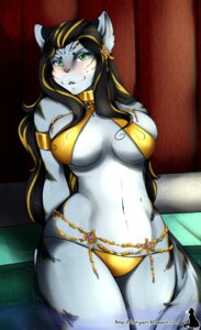 Rating: Safe Score: 0 Tags: 2013 anthro armlet black_body black_fur black_hair blonde_hair blush breasts clothed clothing e621 felid female fur green_eyes hair hi_res long_hair looking_at_viewer mammal natysanime navel skimpy smile solo stripes thick_thighs tikka_(character) under_boob unknown_species water white_body white_fur wide_hips yellow_body yellow_fur yellow_nose User: bunchy7s