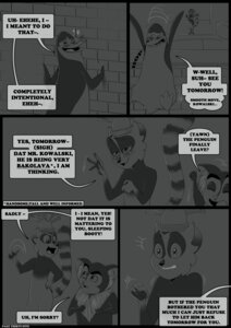 Rating: Safe Score: 0 Tags: 2011 adelie_penguin anthro avian aye-aye bird blush brush-tailed_penguin comic dialogue digital_media_(artwork) dreamworks e621 english_text greyscale group king_julien kowalski_(madagascar) lemur madagascar_(series) male mammal markings maurice_(madagascar) monochrome multiple_scenes page_number penguin primate ring-tailed_lemur ring_(marking) ringed_tail strepsirrhine striped_markings striped_tail stripes tail tail_markings text the_penguins_of_madagascar trio tsuyagami User: bunchy7s