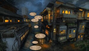 Rating: Safe Score: 0 Tags: amon_(rukis) anthro brown_body brown_fur building canid canine canis city cityscape clothed clothing comic detailed_background dhaval_(character) dialogue digital_media_(artwork) duo e621 english_text felid fur grey_body grey_fur high-angle_view jackal male mammal middle_eastern_architecture night outside pantherine red_lantern rukis slave speech_bubble text tiger topless worried User: bunchy7s