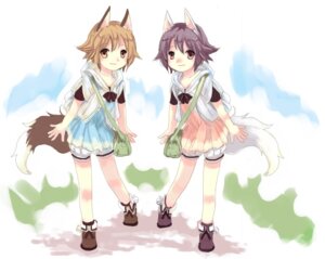 Rating: Safe Score: 0 Tags: akai_tori animal_humanoid animal_tail canid canid_humanoid canine canine_humanoid duo e621 female fox fox_humanoid fox_tail humanoid looking_at_viewer mammal mammal_humanoid smile User: bunchy7s