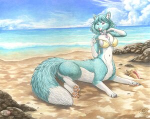 Rating: Safe Score: 0 Tags: 2010 beach bikini bottomless breasts canid canid_taur canine canine_taur chest_tuft clothed clothing collar detailed_background dipstick_tail e621 feet female fox fox_taur fur green_body green_fur hindpaw kacey mammal mammal_taur markings navel off_shoulder outside paws purple_eyes quadruped sand seashell seaside shell skimpy sky solo swimwear tail tail_markings taur tight_clothing tuft two-piece_swimsuit undressing water User: bunchy7s