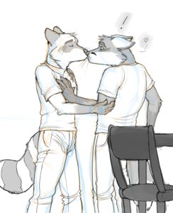 Rating: Safe Score: 0 Tags: anthro blush canid canine chair clothed clothing duo e621 exclamation_point eyes_closed fox furniture heart_symbol howz kiss_on_lips kissing male male/male mammal procyonid raccoon shy simple_background sketch surprise_kiss surprised table tail white_background wood wood_chair wood_furniture User: bunchy7s Rating: Safe Score: 0 Tags: anthro blush canid canine chair clothed clothing duo e621 exclamation_point eyes_closed fox furniture heart_symbol howz kiss_on_lips kissing male male/male mammal procyonid raccoon shy simple_background sketch surprise_kiss surprised table tail white_background wood wood_chair wood_furniture User: bunchy7s