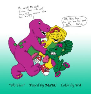 Rating: Explicit Score: 0 Tags: 1girls 2boys b.j._(barney) baby_bop barney_and_friends barney_the_dinosaur english english_text female male male/female male_focus penis rule34 User: bunchy7s