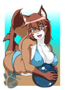 Rating: Safe Score: 0 Tags: absurd_res anthro ball big_breasts bikini bikini_top biped blue_eyes breasts brown_hair canid canine cleavage clothed clothing e621 fangs female fox gradient_background hair hi_res holding_ball holding_object long_hair looking_at_viewer lying mammal mrbowater on_front open_mouth simple_background skimpy smile solo swimwear tail teeth two-piece_swimsuit watermark User: bunchy7s
