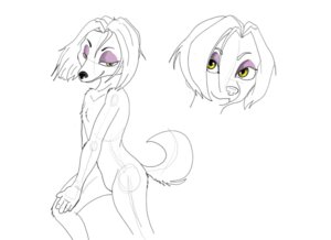Rating: Questionable Score: 0 Tags: anthro canid canine canis domestic_dog e621 female hair laila_(roadside_romeo) line_art mammal nude roadside_romeo simple_background sirboss solo tail white_background User: bunchy7s
