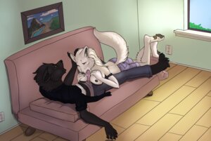 Rating: Explicit Score: 0 Tags: 2012 anthro black_body black_fur bodily_fluids bottomwear bottomwear_down breast_play breasts canid canine canis celestina clothed clothed_sex clothing cum cum_in_mouth cum_inside cum_on_face duo e621 erection fellatio female female_penetrated fur furniture genital_fluids genitals male male/female male_penetrating male_penetrating_female mammal nipples off_shoulder open_mouth oral oral_penetration orgasm pants pants_down partially_clothed penetration penile penis raised_tail sex sofa tail titfuck topless white_body white_fur wolf User: bunchy7s