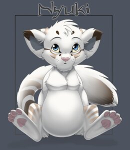Rating: Safe Score: 0 Tags: 2006 ambiguous_gender belly big_belly blue_eyes border brown_markings digital_media_(artwork) e621 ear_markings facial_markings featureless_chest felid feline feral full-length_portrait grey_background head_markings hibbary mammal markings name_tag nude nyuki pawpads pink_pawpads portrait simple_background sitting solo tail toony white_body yellow_sclera young young_feral User: bunchy7s