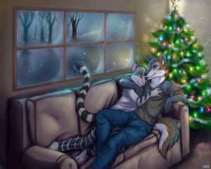 Rating: Safe Score: 0 Tags: 2010 5:4 anthro christmas christmas_decorations christmas_lights christmas_star christmas_tree christmas_tree_topper clothing cozy cuddling duo e621 felid furniture griofo holidays hug iggi inside leo-leonal lights living_room lying male mammal pajama_bottoms pajamas plant romantic romantic_ambiance romantic_couple snow sofa tail tree window winter User: bunchy7s